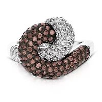 1.80 ct. t.w. Champagne Diamond Engagement Ring 925 Sterling Silver