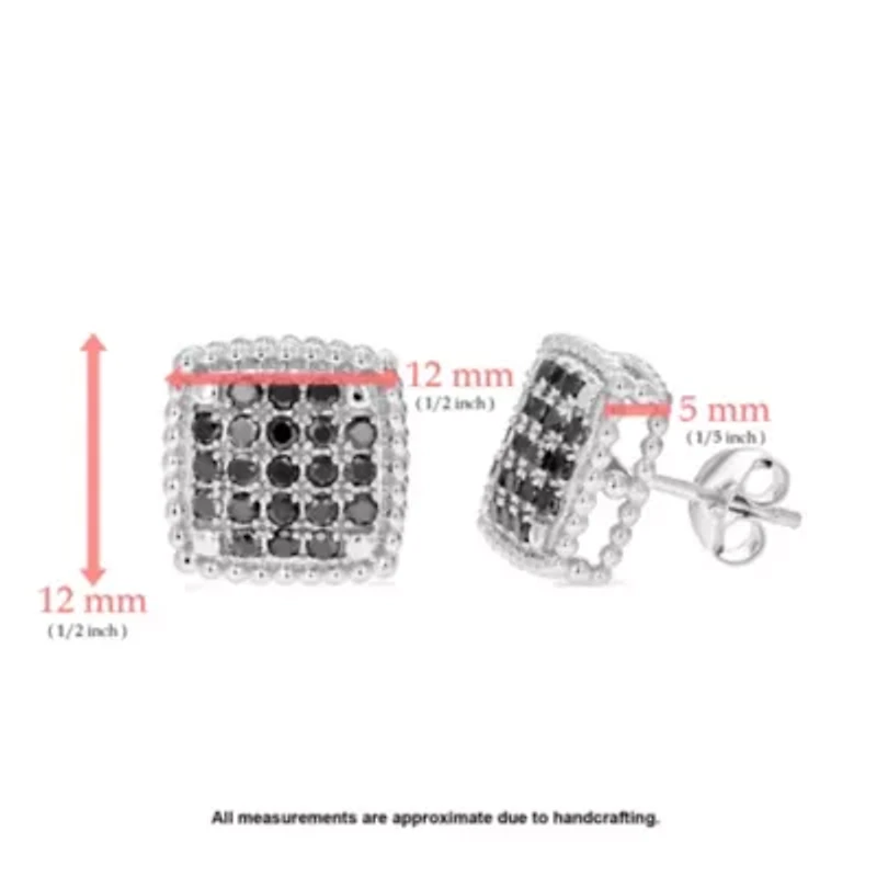 ct. t.w. Black Diamond Stud Earrings in 925 Sterling Silver