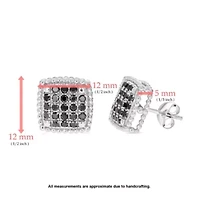 ct. t.w. Black Diamond Stud Earrings in 925 Sterling Silver
