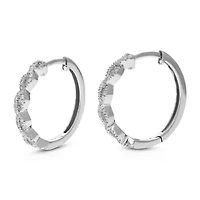 Lab Created 1/4 ct. t.w. Lab Grown Diamond Hoop Earrings in 925 Sterling Silver