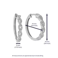 Lab Created 1/4 ct. t.w. Lab Grown Diamond Hoop Earrings in 925 Sterling Silver