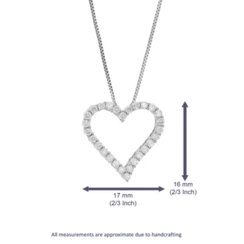 Lab Created / ct. t.w. Lab Grown Diamond Pendant Necklace in 925 Sterling Silver