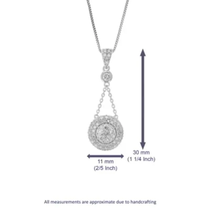Lab Created 3/4 ct. t.w. Lab Grown Diamond Pendant Necklace in 925 Sterling Silver