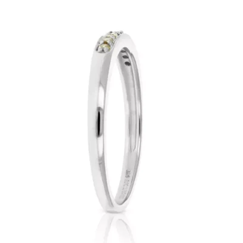 1/10 ct. t.w. Champagne Diamond Wedding Band in 925 Sterling Silver