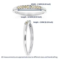 1/10 ct. t.w. Champagne Diamond Wedding Band in 925 Sterling Silver