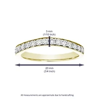 1/2 ct. t.w. Diamond Wedding Band in 14K Yellow Gold