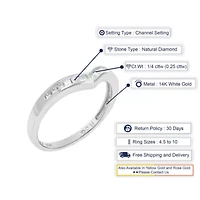 1/ ct. t.w. Diamond Wedding Band in 14K White Gold