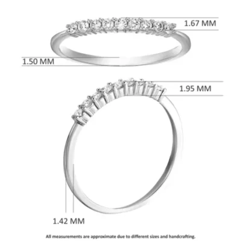 1/5 ct. t.w. Diamond Wedding Band in 10K White Gold