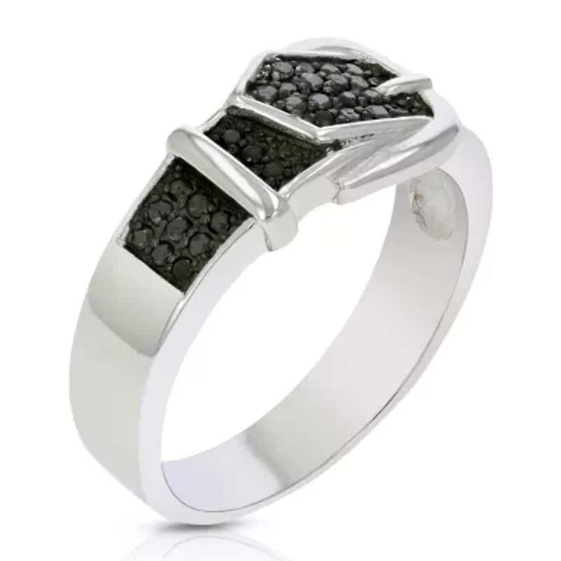 1/ ct. t.w. Black Diamond Wedding Band in 925 Sterling Silver