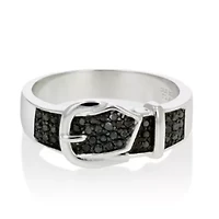 1/ ct. t.w. Black Diamond Wedding Band in 925 Sterling Silver