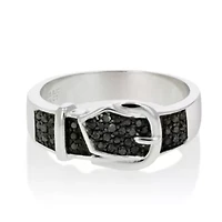 1/ ct. t.w. Black Diamond Wedding Band in 925 Sterling Silver