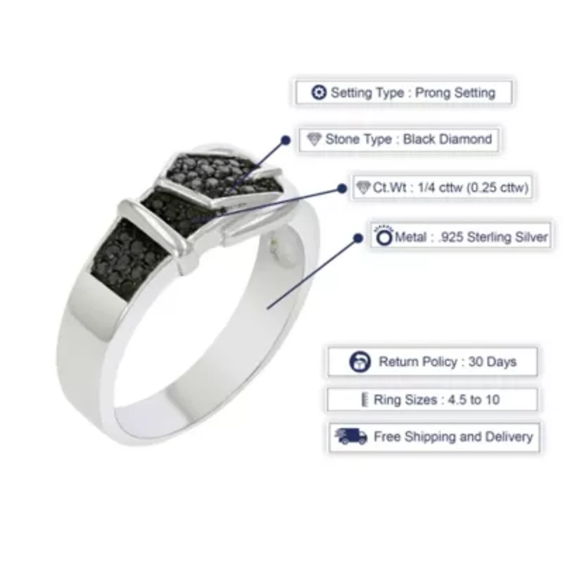 1/ ct. t.w. Diamond Wedding Band in 925 Sterling Silver