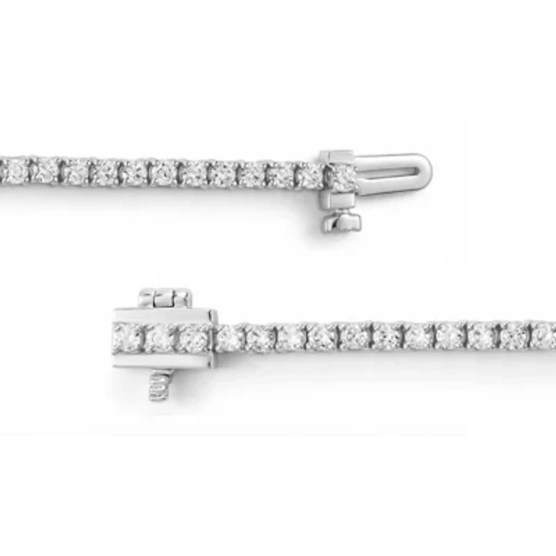 Lab Created 2.00 Cttw Round Cut Lab-Grown Diamond Tennis Bracelet for Women in 10K White Gold, 7 Inches