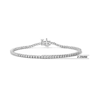 Lab Created 2.00 Cttw Round Cut Lab-Grown Diamond Tennis Bracelet for Women in 10K White Gold, 7 Inches