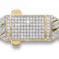 1.50 ct. tw Natural Diamod Cuban 8.5" Inch Bracelet in 10K Yellow Gold