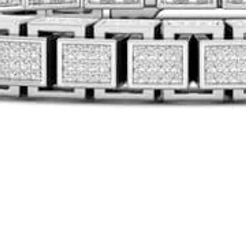 1.00 Ct.tw Natural Diamond Men's Link Bracelet 8.5" inches in 925 Sterling Silver