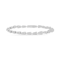 2.00 Ct.tw Natural Diamond Wedding Bracelet in 925 Sterling Silver 8.5" inches