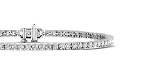 Lab Created Cttw Lab-Grown Diamond Tennis Bracelet in 14K White Gold (IGI Certified