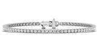 Lab Created Cttw Lab-Grown Diamond Tennis Bracelet in 14K White Gold (IGI Certified