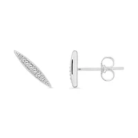 0.03 Ct.tw Natural Diamond Accent Navette Shape Stud Earrings in 10K White Gold