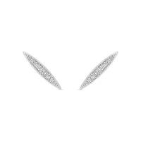 0.03 Ct.tw Natural Diamond Accent Navette Shape Stud Earrings in 10K White Gold