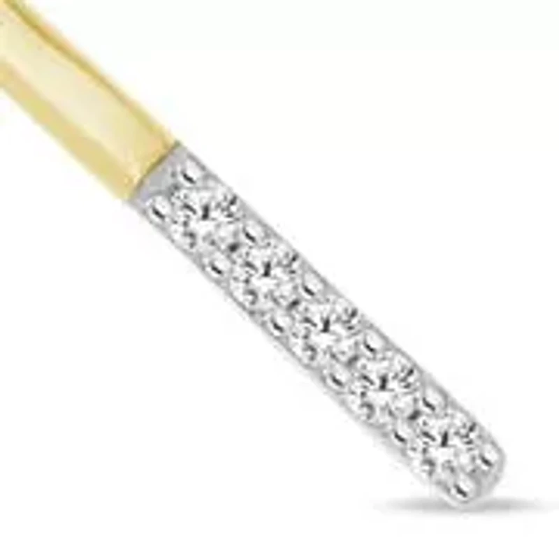 0.05 Ct.tw Natural Diamond Bar Shape Stud Earrings in 10K Yellow Gold