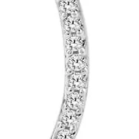 0.070 ctw Natural Diamond Curve Shape Stud Earrings in 10K White Gold