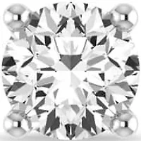 Lab Created IGI-Certified 2.00 Cttw Lab-Grown Diamond Solitaire Stud Earrings 10K White Gold, Screw Back