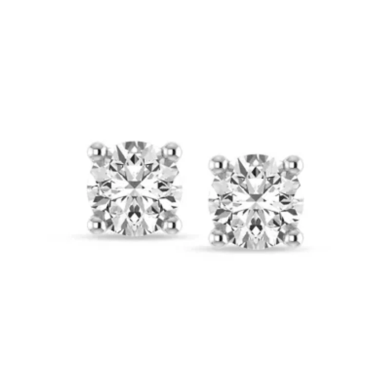 Lab Created IGI-Certified 4.00 Cttw Lab-Grown Diamond Stud Earrings 10K Yellow Gold, Screw Back