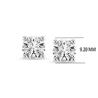 Lab Created IGI-Certified 4.00 Cttw Lab-Grown Diamond Stud Earrings 10K Yellow Gold, Screw Back