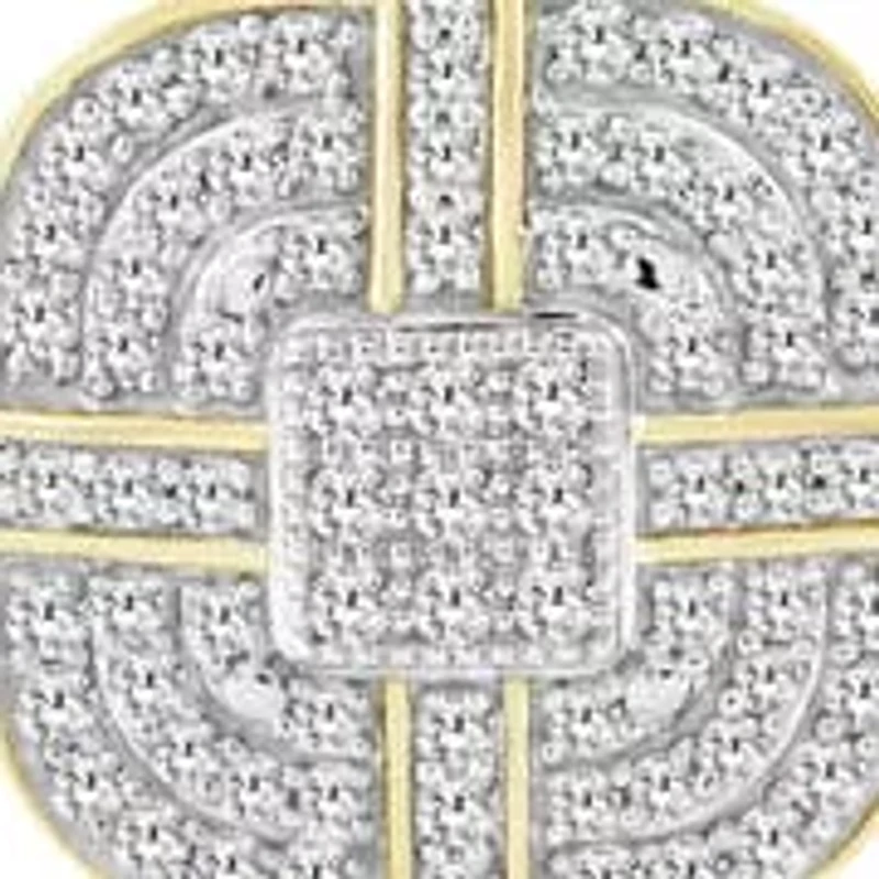 1/2 Ct.tw Natural Diamond Stud Earrings Cluster Diamond Screw Back Earrings 10K Yellow Gold