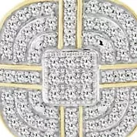 1/2 Ct.tw Natural Diamond Stud Earrings Cluster Diamond Screw Back Earrings 10K Yellow Gold