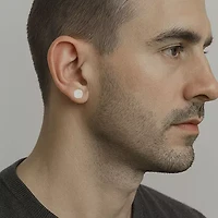 1/2 Ct.tw Natural Diamond Stud Earrings Cluster Diamond Screw Back Earrings 10K Yellow Gold