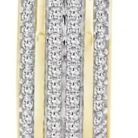 1/2 Ct.tw Natural Diamond Huggie Hoop Earrings 10K Yellow Gold