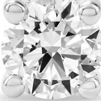 Lab Created 2.00 Cttw Round Cut Lab-Grown Diamond Solitaire Stud Earrings 10K White Gold, Screw Back