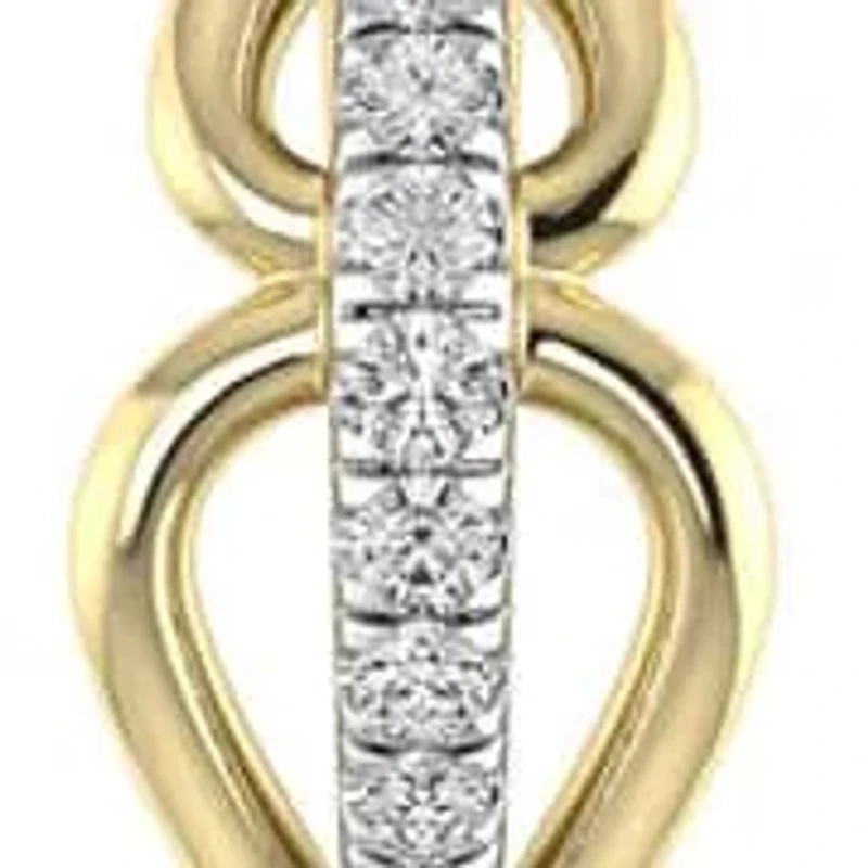 0.15 Ct.tw Natural Diamond Minimalist Huggie Hoop Earrings in 925 Sterling Silver Yellow Plated