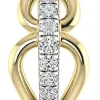 0.15 Ct.tw Natural Diamond Minimalist Huggie Hoop Earrings in 925 Sterling Silver Yellow Plated