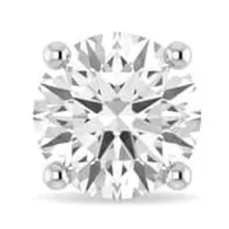 Lab Created Cttw Lab-Grown Diamond Solitaire Stud Earrings in 14K White Gold – IGI Certified