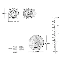 Lab Created 2 Cttw Lab-Grown Diamond Solitaire Stud Earrings in 14K White Gold – IGI Certified