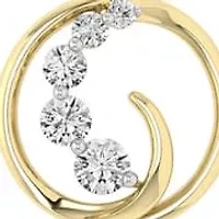 1/2 Cttw Natural Diamond Swirl Earrings Push Back Studs in 10K Yellow Gold