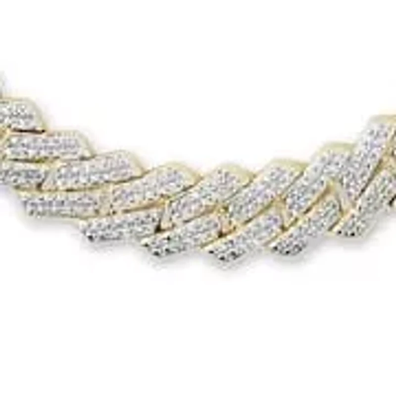 3.15 ct. tw Natural Diamod Cuban Chain in 10K Yellow Gold