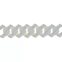 3.15 ct. tw Natural Diamod Cuban Chain in 10K Yellow Gold
