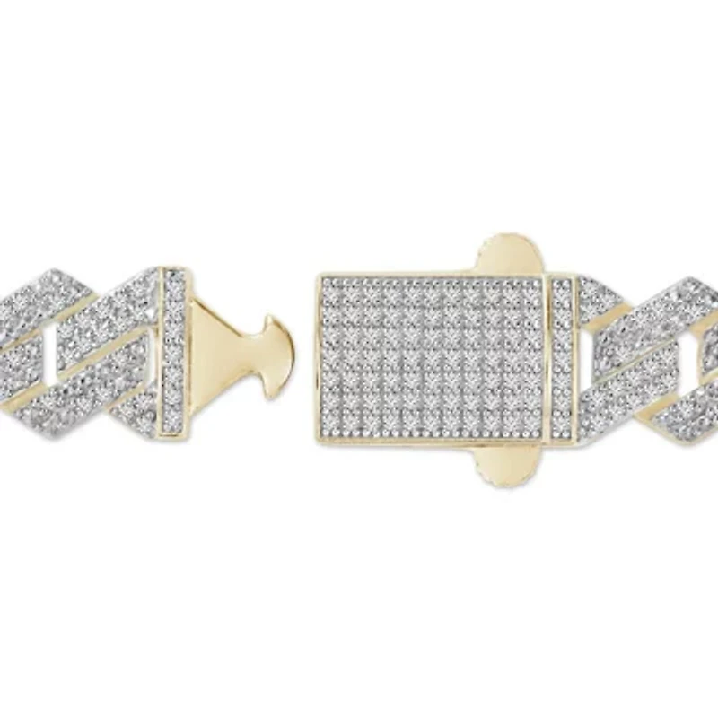 3.15 ct. tw Natural Diamod Cuban Chain in 10K Yellow Gold