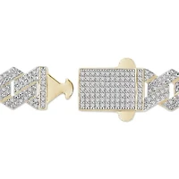 3.15 ct. tw Natural Diamod Cuban Chain in 10K Yellow Gold