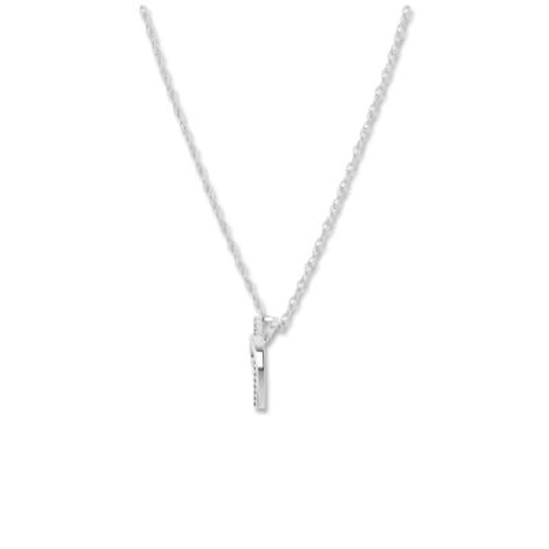 0.12 Ct.tw Natural Diamond Double Heart Pendant in 925 Sterling Silver