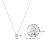 0.15 Ct.tw Round Cut Natural Diamond Halo Pendant Necklace with 18" inch Chain in 925 Sterling Silver