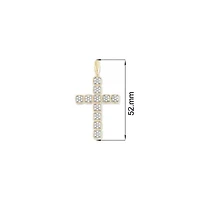 3/4 ct. tw. Natural Diamond Cross Pendant in 10K Yellow Gold