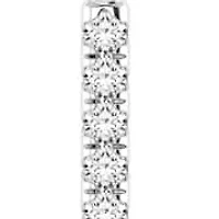 0.07 Ct.tw Round Cut Natural Diamond Minimalist Bar Shape Pendant for Womens with 18" inch Chain in 925 Sterling Silver