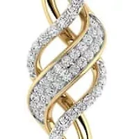 Melody of Life Pendant 1/5 Ct.w Natural Diamond Pendant with 18" Rope Chain in 925 Silver Yellow Plated