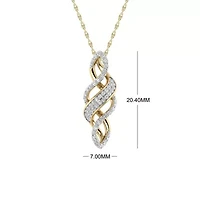 Melody of Life Pendant 1/5 Ct.w Natural Diamond Pendant with 18" Rope Chain in 925 Silver Yellow Plated